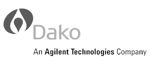 Logo Dako bianco e nero